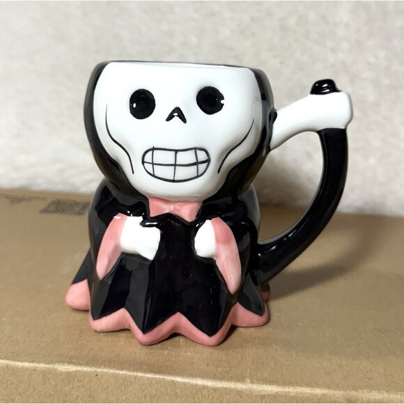 Grim Reaper Earthenware Figural Mug 14.57oz Halloween Hyde & Eek - Picture 4 of 9